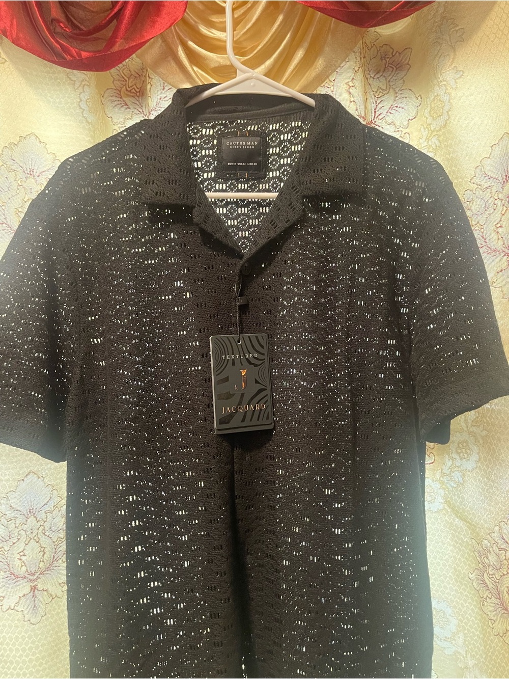 Knit Short-Sleeve Polo Shirt - Black